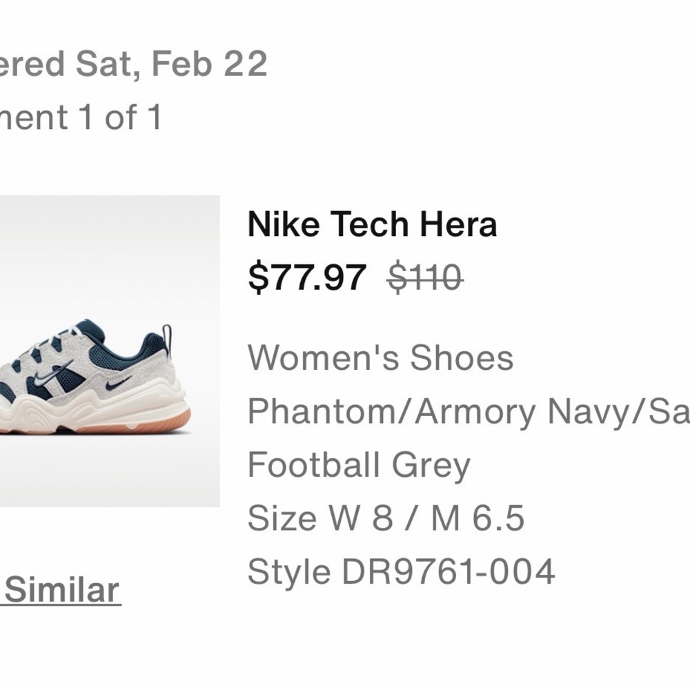 Nike Tech Hera Sneakers in Phantom, Armory Navy & Gum